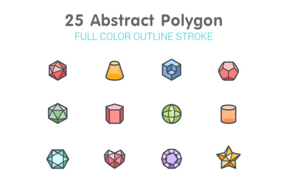 Abstract Polygon Line Graphics for Modern Web Design