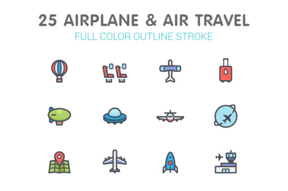 Airplane Transport Line with Color Graphics