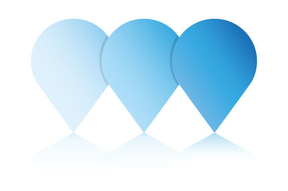 Blue Drop Process Diagram Graphics for Modern Branding