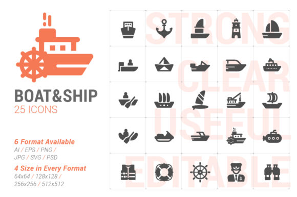 Boat Ship Filled Icon