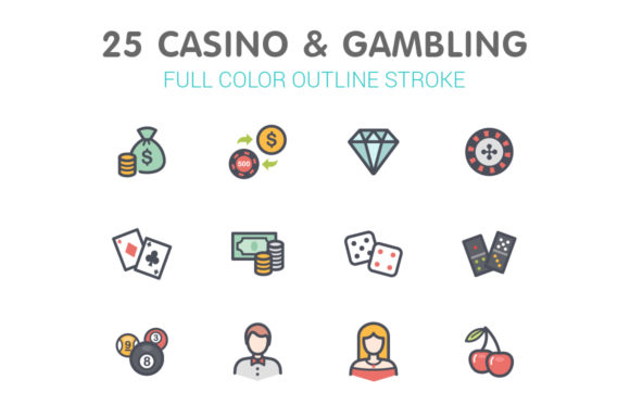 Casino Gambling Line with Color Graphics