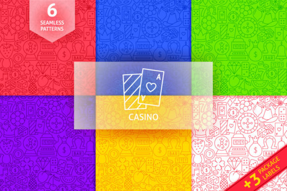 Casino Line Tile Graphics for Modern Branding