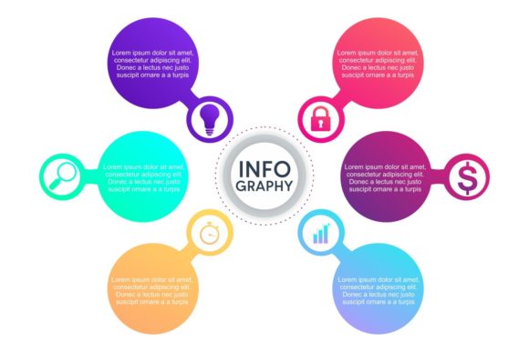 Colorful Infographics Graphics for Local Business Branding