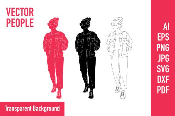 Flat Vector Casual Women Graphics for Modern Editorial Design