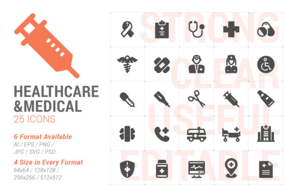 Healthcare Medical Filled Icon Graphics