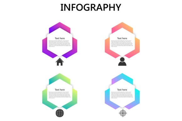 Infographics 4 Steps Vector Graphics