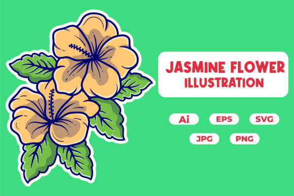 Jasmine Flower Graphic for Crafting