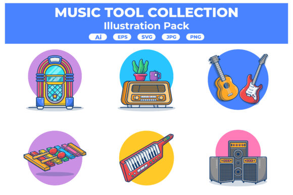 Music Concert Equipment Flat Style