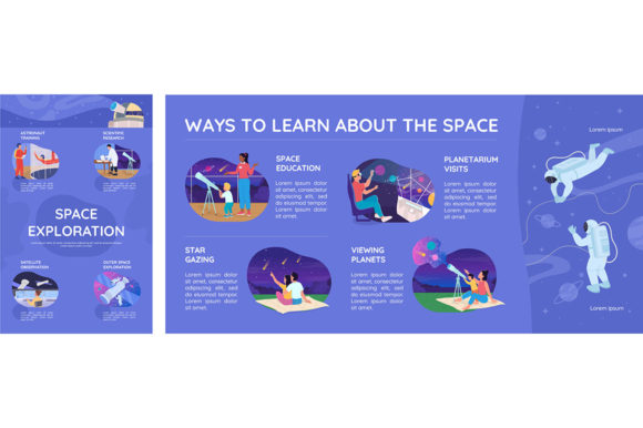 Space Exploration Graphics for Modern Design