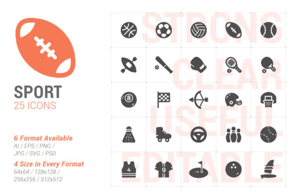 Sport Activity Filled Icon Graphics