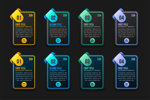 Vertical Rectangle Infographics Graphics