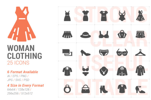 Woman Clothing Filled Icon